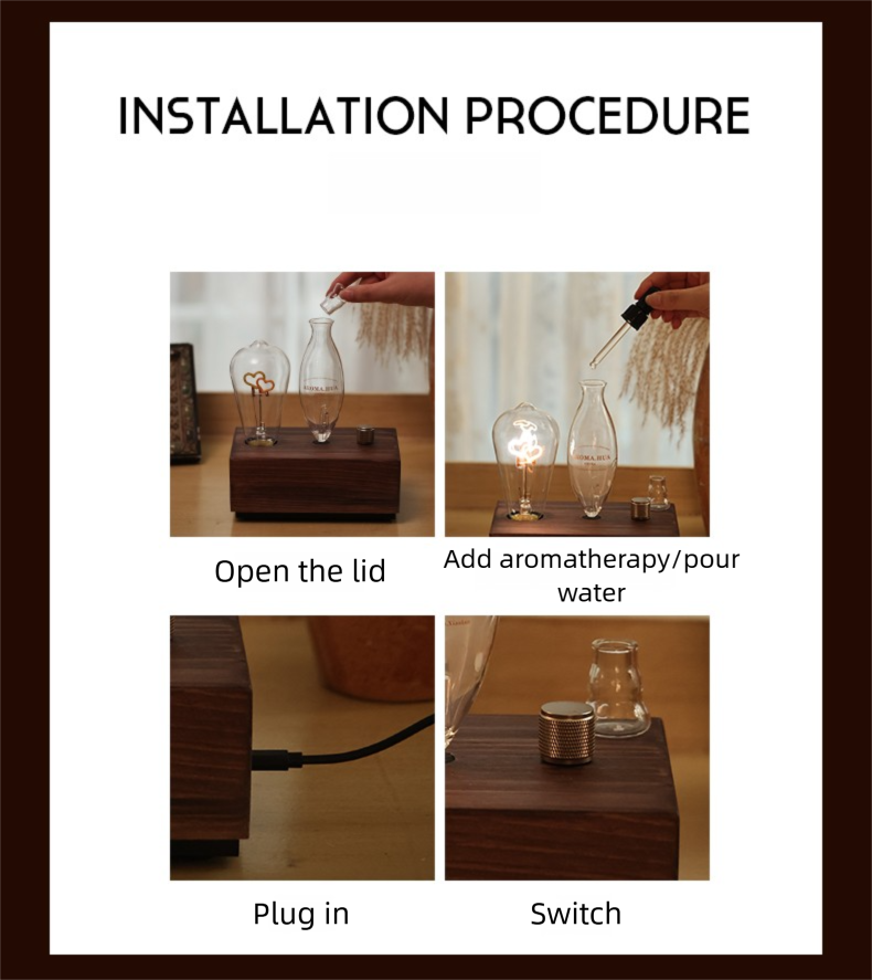 Wood Waterless Aromatherapy Aroma Oil Diffuser Quiet Sleep For Hotel