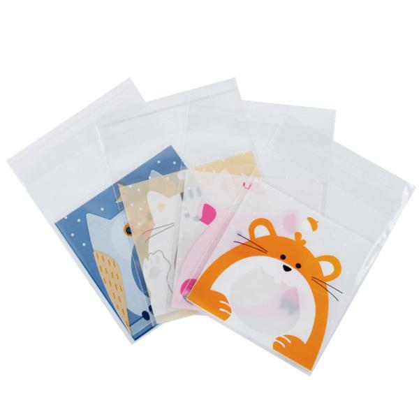Custom printing cute handmade cookies candy self adhesive opp plastic bag
