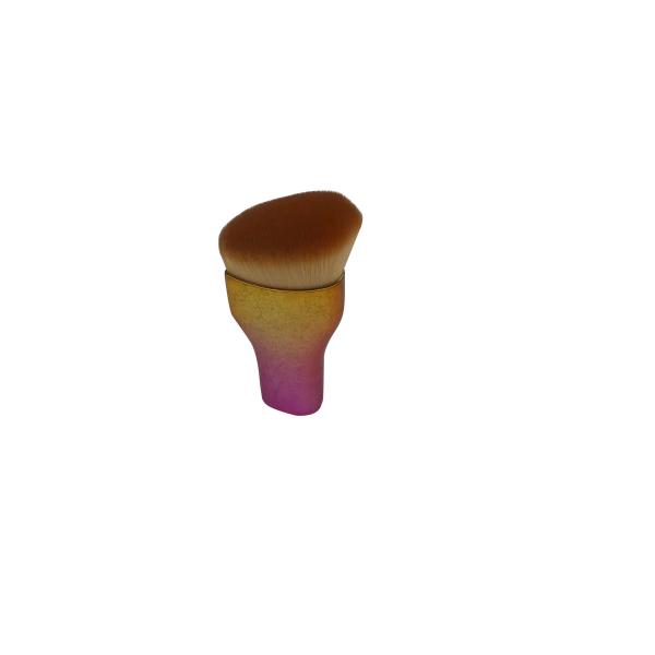 Escova chapeada da composição de Kabuki da tocha do tipo privado ouro roxo excelente