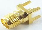 SMA Female Jack 50 OHM RF Coaxial Connectors Through Hole PCB Mount Right Angle Cable Adapter
