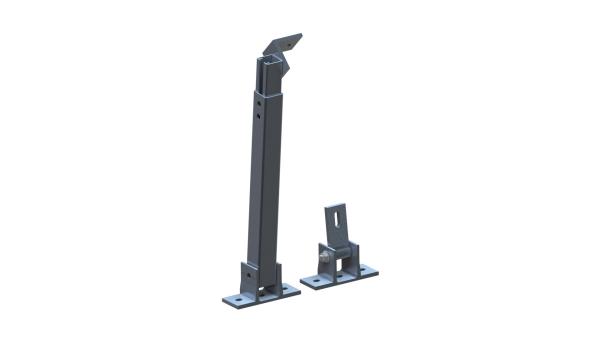 Tilt Leg Adjustable Metal Roof Solar Mounting System Aluminum Corrugated