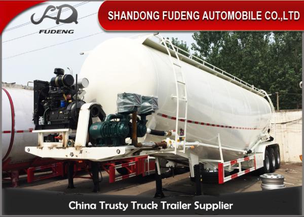 Powder material dry silo bulk cement tank trailer 45CBM bulker tanker semi trailer
