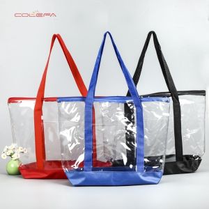 Customized PVC Shopping Bags Transparent Plastic Fashion PVC Shoulder Bags Gift