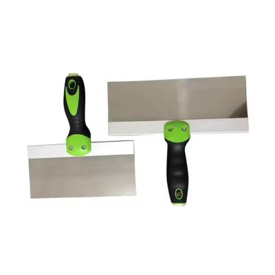 Construction Tools Drywall Stainless Steel Mirror Polished Stainless Steel Tapping Scraper with Grip Rubber Handle