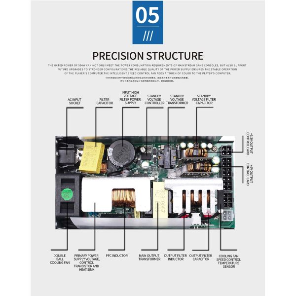 Easy And Simple To Handle Switching power supply new flex power supply 550w  efficient 550w flex atx Silence power supply