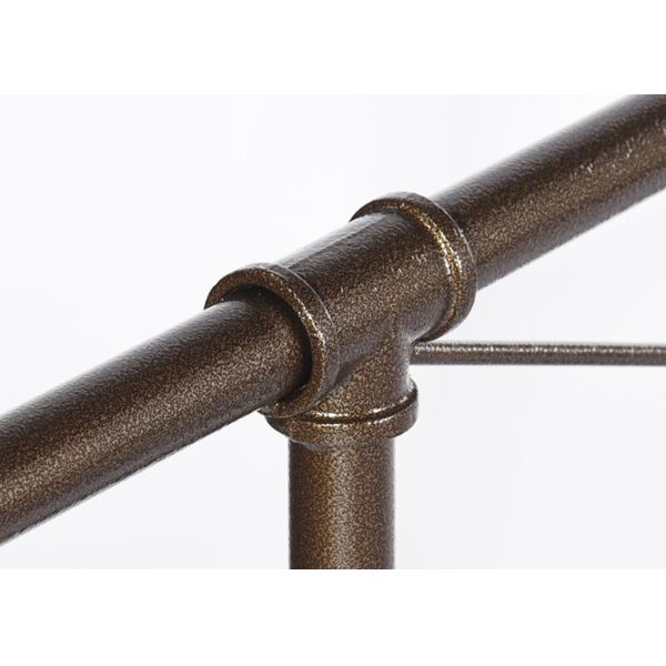 Modern light industrial steel pipe bed frame