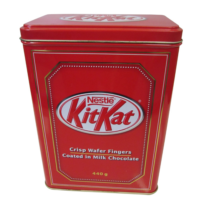 Custom Printed Metal Tin Containers / Rectangular Tin Can For Package