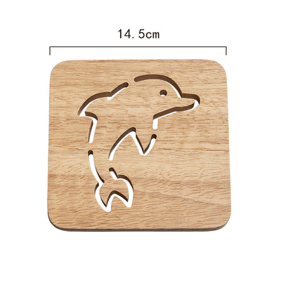 Square Round Tree Trivets Holder Luxury Design Style Wooden Heat Resistant Pads