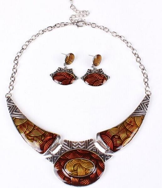 European and American popular models selling antique silver plated necklace dripping oil
