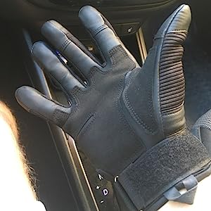 Protective Gear Full Finger Gloves, Motorcycle Tactical Gloves Upgraded Touch Screen Damping Palm Pads Rubber Guard