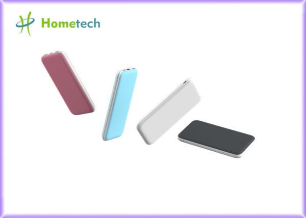 Ultra Thin portable 2 charging ports compact power bank 10000mAh Li - polymer battery