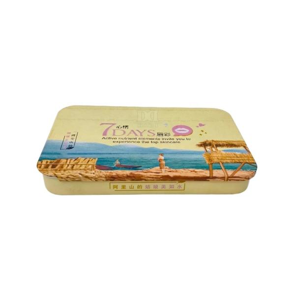 DADI 0.19mm-0.4mm Metal Hinged Candy Tin Box OEM ODM Rectangle Tin With Lid