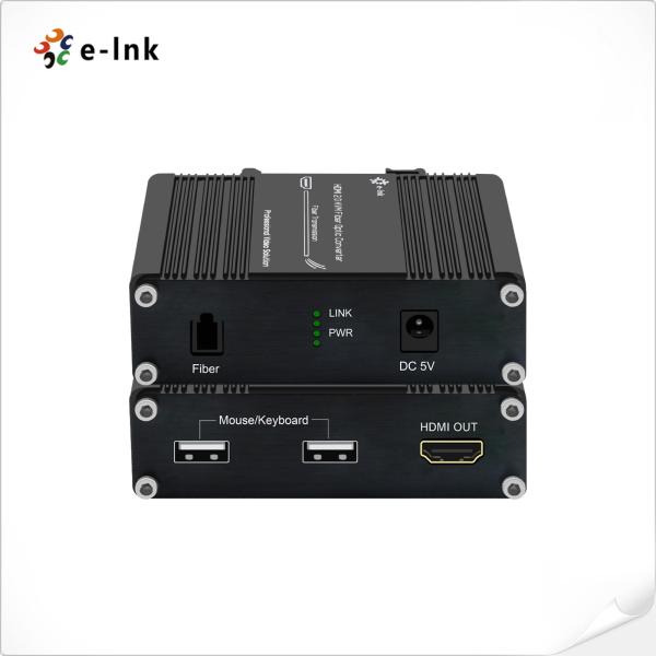 Mini HDMI 2.0 KVM Extender, 4K 60Hz UHD, USB, 300m Fiber Optic, WDM Technology