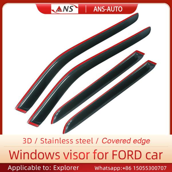 Sleek Smoke Window Visor ISO9001 Ford Explorer Rain Guards