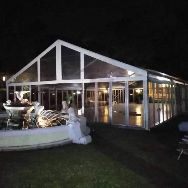 Transparent Roof Luxury Wedding Tent Aluminum Frame With 850g/M2 Roof PVC