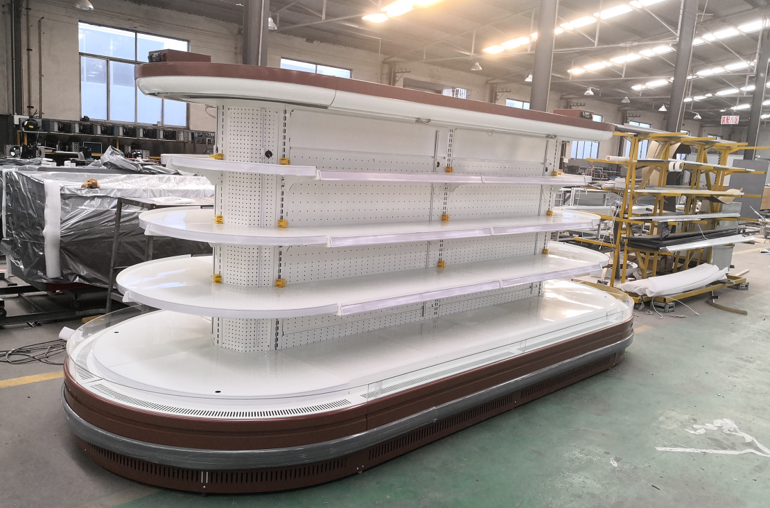 4 Sides Open Patisserie Display Fridge With 3 Layers Of Adjustable Shelving