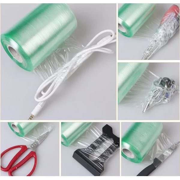 Замотка PVC полиэтиленовой пленки прозрачной пластмассы растяжимой собственной личности провода простирания промышленной слипчивая