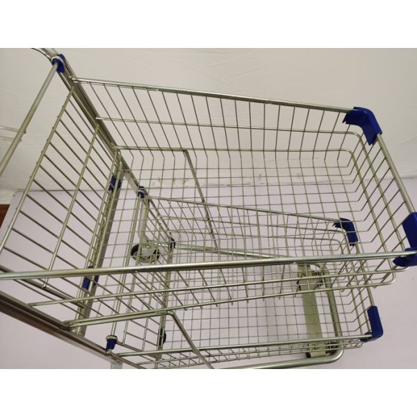 Корзина супермаркета цинка вагонетки корзины для товаров двойного слоя покрытая порошком