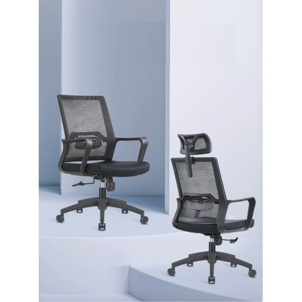 Low Back Office Mesh Staff Chair Black Computer Revolving Chair
