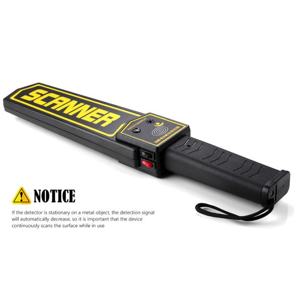 Portable Metal Detector Alarm Hand Held Metal Detector with 9V battery led alarm