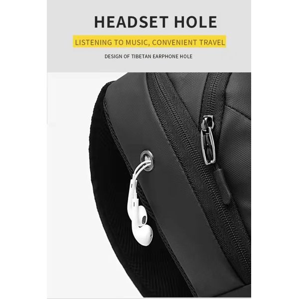 Fashion OEM Nylon Men Shoulder Chest Sling Bags 18*12*28cm