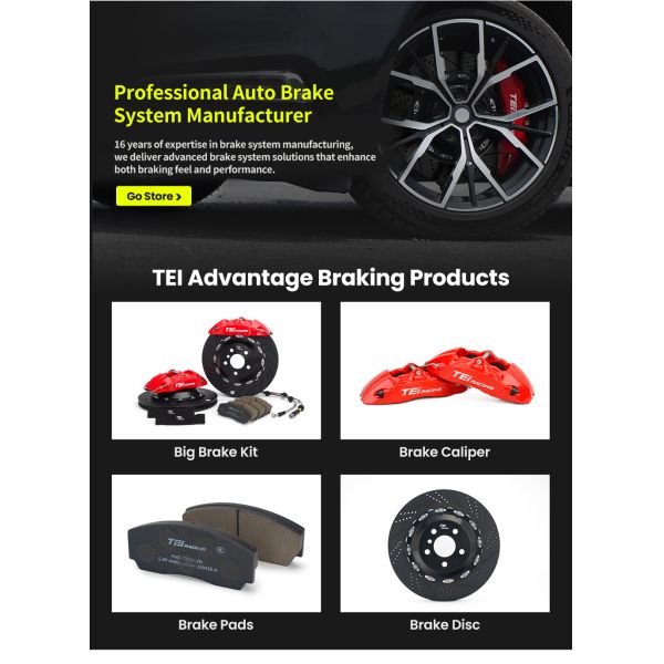 BBK For 4 Piston Caliper Honda Accord  Big Brake Kit P40NS High Reliability TEI Racing Big Brake Kit