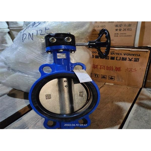 10k Wafer Butterfly Valve Size 125mm Pressure Gear