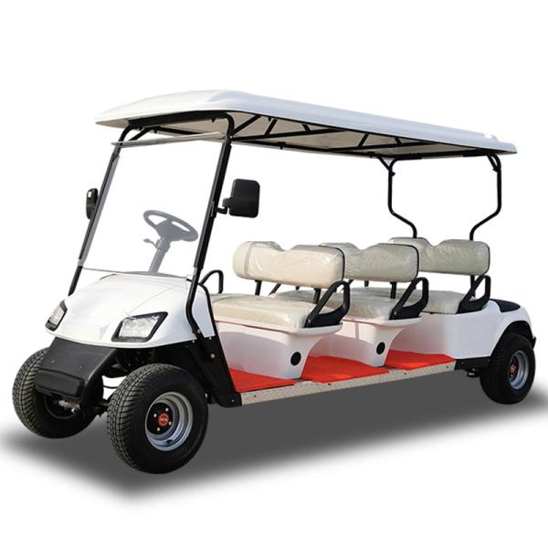 Latest design new energy electric golf cart 72V battery operated golf trolley with 6 seats