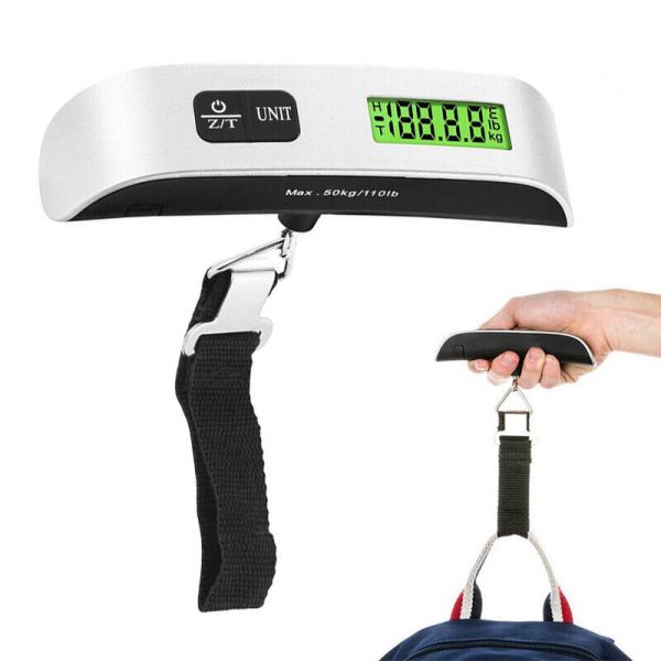 Power Source Battery Portable 50KG Digital Travel Handheld Luggage Scales Battery Operated Suitcase Bag Weighing Scales