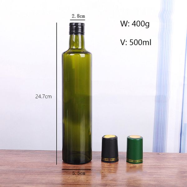 Толстая бутылка капельницы оливкового масла стены, прочная бутылка круглых/квадрата оливкового масла
