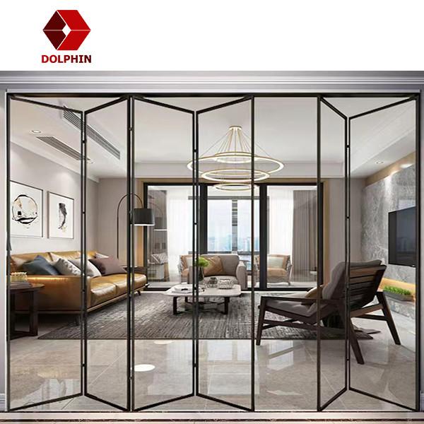 As portas de vidro Bifold de alumínio do GOLFINHO pulverizam a cor personalizada de revestimento