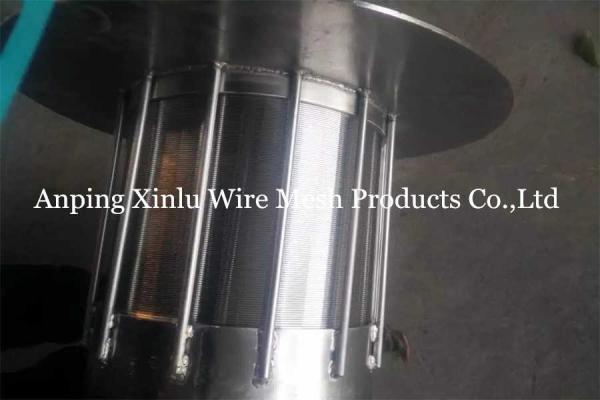 Resin Trap AISI 316L Wedge Wire Screen Pipe Wrapped Candle Filter Tube With Flange
