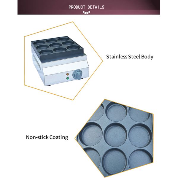 Non Stick 240V 2.5kw Burger Cooking Equipment