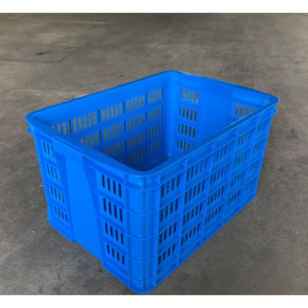 Сверхмощная пластмасса сетки штабелируя клети на колесах подгонянные 620 * 445 * 350мм К580