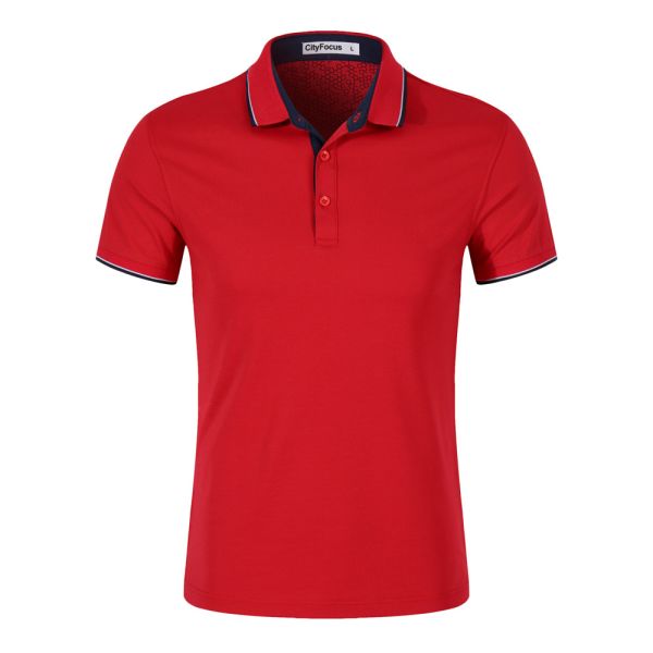 Wholesale Men's Customizable Golf Sportswear Polo Shirt 100% Cotton Polo T-Shirt