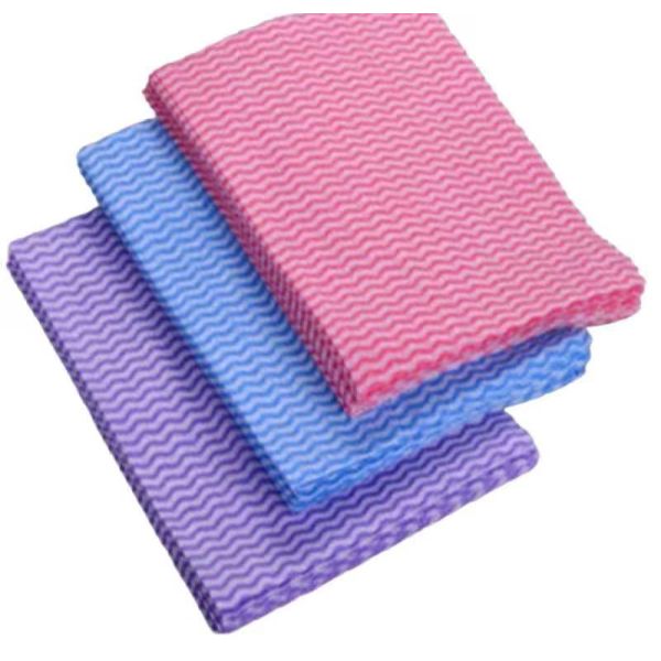ISO Home Disposable Cleaning Rags , Kitchen Floor Spunlace Non Woven Fabric