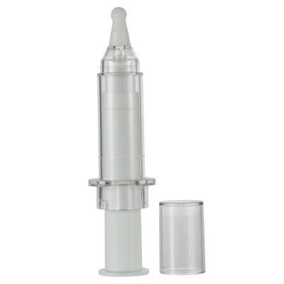 5 ml PETG Flasca de Seringa para recipiente cosmético vazio sem ar/ frasco sem ar de creme para olhos