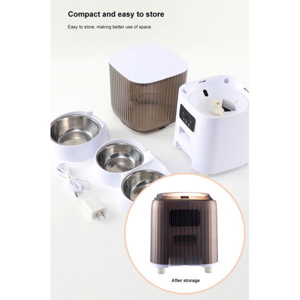 Automatic Pet Feeder Scheduled Smart Dog Cat Food Dispenser with Voice Recorder