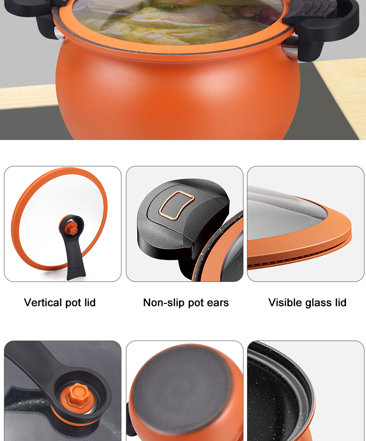 Большое покрытие ручки камня Maifan бака давления емкости 8L микро- не