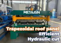 1250 Trapezoidal Sheet Roll Forming Machine 5.5 Kw 4 Ribs / Water Proof Groove