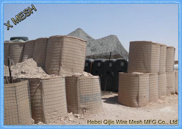 Hot Galvanized Welded Wire Mesh Sheets / Panels Barrier For Military ASTM Standards