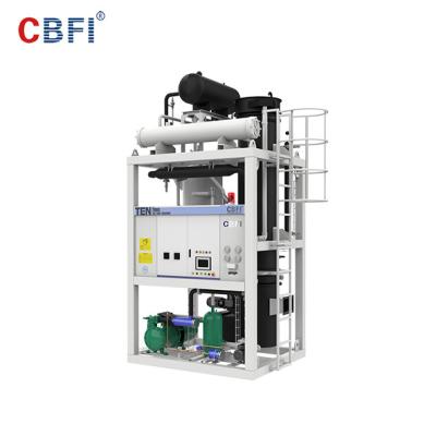 Máquina de fazer gelo de tubo industrial de 15 toneladas de alto rendimento, máquina de fazer gelo refrigerada a ar/água