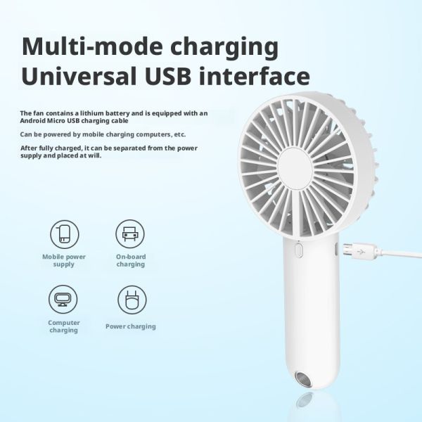 Mini Portable Handheld Fan with 2000mAh Battery Humidify Function and Lightweight Design