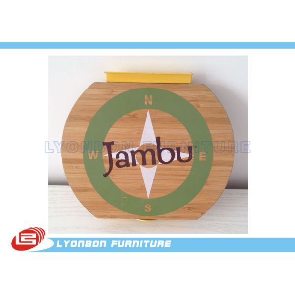 OEM объезжает печатание логоса деревянной гравировки Hangable, деревянный логос/металлические пластинкы