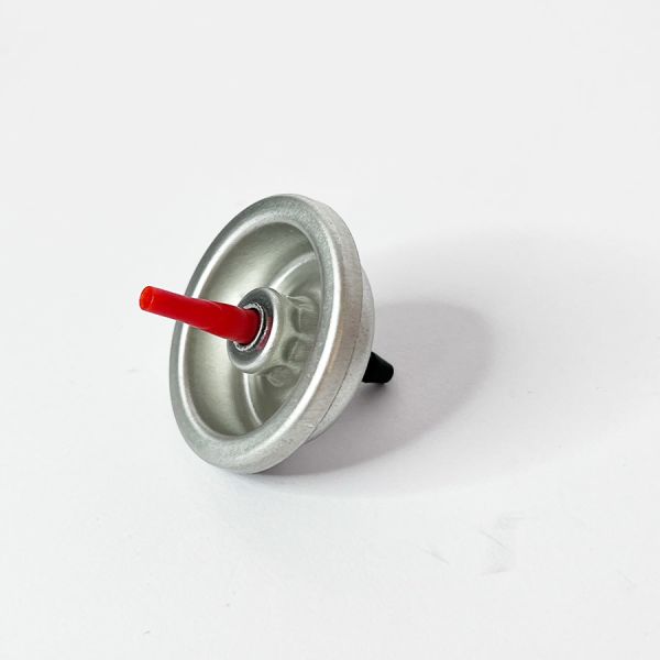 Métal et valve en plastique de recharge de gaz de tige en plastique rouge de gaz de butane