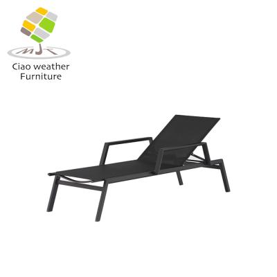 Couchette de soleil extérieure en aluminium Tout temps Chaise pour se détendre au bord de la piscine