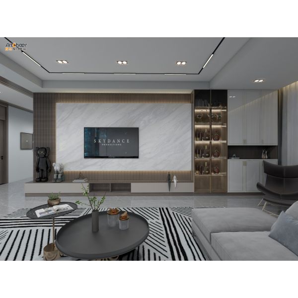 Modern Stylish TV Cabinet with Customized Size and Eco Friendly Material for Living Room
