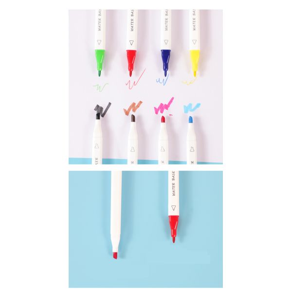 Multi Colored Art Marker Set 12 18 24 36 48 Colors Highlighter Marker Pen Double Tips