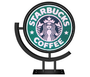 Ultra-brillante P4mm Full HD Logo LED para la promoción al por menor, 5000 nits Luminancia, Frecuencia de 3840Hz