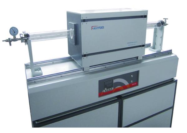 1100℃ Temperature Laboratory Horizontal Quartz Tube Furnace Slide Rail Type